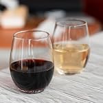 Premium Crystal Stemless Wine Glasses Set of 6, 450 ml Lead-Free Red or White Wine Glass, Water Juice Glasses, All-Purpose Beverage Cups, Clear Drinking Tumblers in Gift Box, Dishwasher Safe