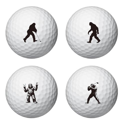 PLIGREAT Funny Savage Golf Ball Markers 24 Pcs Creative Bigfoot Pattern Golf Ball Marking Stickers for Identify Golf Balls 2 Sheets Golf Ball Customise Markers Golfer Gift Golfing Accessories