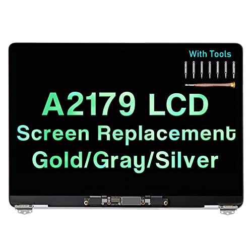 13.3" LCD Screen Replacement for MacBook Air Retina 2020 A2179 2019 A1932 EMC 3302 LCD Retina Display Assembly Kit MVH22 MVH42 MVH52 MWTJ2 MWTK2 MWTL2 (Silver)
