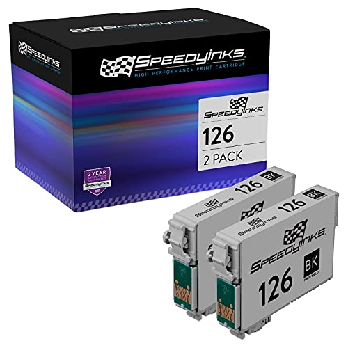 Speedy Inks Remanufactured Ink Cartridge Replacement For Epson 126 High Yield (Pigment Black, 2-Pack) #TOP18