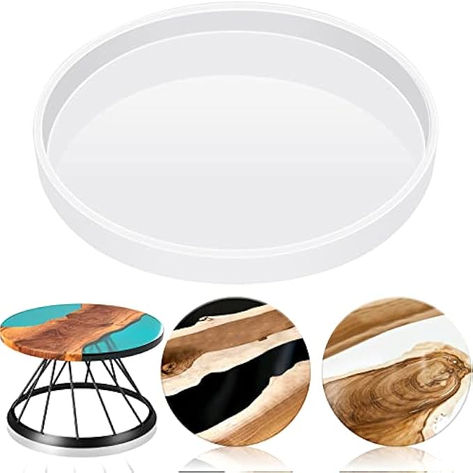 Large Deli Board Resin Mold Tray Mold Resin Table Mold Epoxy Resin Table Mold for River Table, Deli Board, Cutting Board, DIY Art Home Decor (23.62 x 23.62 x 0.39 inches)