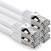 Produktbild 1CONN 1,0m - weiss - 5 Stück CAT.7 Computer Ethernet Kabel Netzwerkkabel (Rohkabel) Patchkabel S-FTP LSZH PIMF 10GB s RJ45 Stecker Cat6a