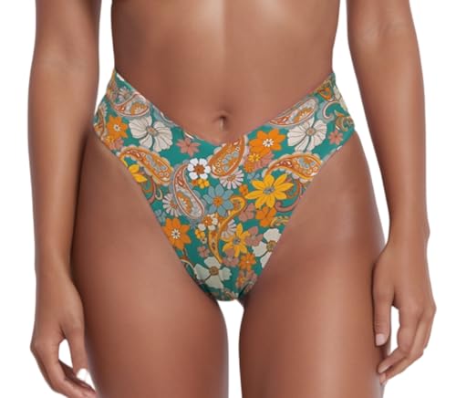 Image of geluboao Women's Bikini Bottom Sexy V Cut High Cut Swimsuit High Waisted Bathing Suit Bottoms