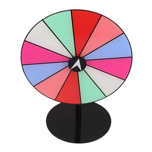 Cabilock Rainbow Color Prize Wheel Spinner Acrylic Tabletop Roulette for Engaging Home Parties and Trade Shows Lightweight Portable Dry Erase Surface