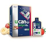 UCAN Edge Energy Gel Shots, Strawberry Banana (12, 2 Ounce Packets) for Running, Training, Workouts,