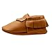 iEvolve Baby Leather Shoes Baby First Walking Shoes Baby Tassel Shoes Soft Sole Crib Shoes Baby Moccasins(Ginger, 6-12 Months)