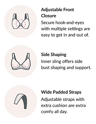 Glamorise Full Figure Plus Size Magiclift Natural Shape Front-Closure Bra Wirefree #1210 #TOP7