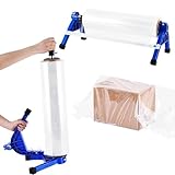 maquina filmar worten  LPONAA Dispensador De Film Estirable De Mesa 2 En 1, Máquina Empacadora De Film Estirable De Mesa, Máquina Empacadora De Film Estirable para Palés Manual, Ancho Máximo De Film