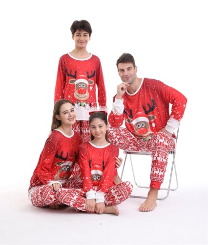 LOHILL Matching Christmas Pajamas Sets Matching Family Christmas PJs Xmas Printed Sleepwear Holiday Christmas Jammies2