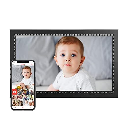 Frameo Digital Photo Frame 10.1 inch WiFi Digital Picture Frame with 1280x800 IPS LCD Touch Screen, Auto-Rotate, Slideshow, Easy Setup to Share Photos or Videos Instantly via Frameo App from Anywhere