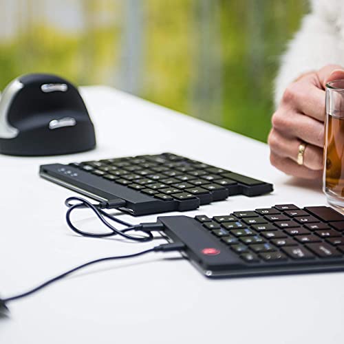 R-Go Split Ergonomic Keyboard, Qwerty (Us), Black, Wired Usb Keyboard (Qwerty (Us) / Spilt, Wired/Windows, Linux) #TOP3