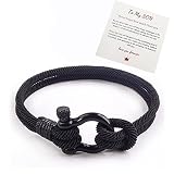 INENIMARTJ To My Son Bracelet - I Will Always Be With You Nautical Bracelet for Son, Braided Rope Cu