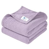 Lulu Moon Mousseline Quilt Deken, Wieg Deken voor Baby en Peuter, 117 x 117 cm (Sand Daisy