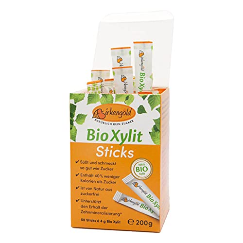 Birkengold Bio Xylit Sticks à 4g - 50 Stück im Karton 1 x 200 g