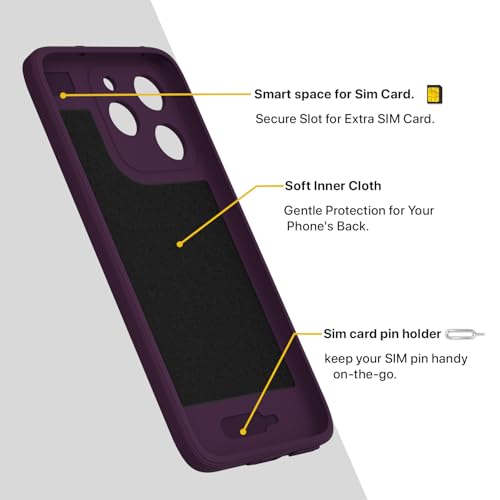 Image of Outlouders Back Cover for Realme 15T 5G / Realme Narzo 90 5G Soft Matte Silicone Cover with Slim Fit | Mag-Safe Logo (Not Mag-Safe Compatible) | Shockproof | Camera Protection Bumper Case (Purple)