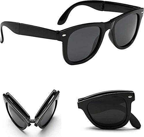 DEXENT Foldable Rectangular Sunglasses – UV Protection Black Goggles for Men & Women, Compact Travel-Friendly Eyewear, Stylish & Durable-image-27