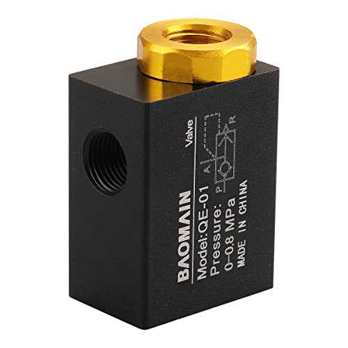 Image of Baomain Pneumatic One Way Quick Exhaust Valve QE-01 1 /8PT Inlet Port