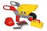 en plastique Polesie Brouette + maurerset avec Casque, 4 pièces