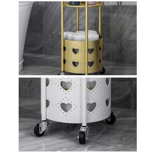 Chariot mobile de salle bains pour optimiser et ranger sans percer