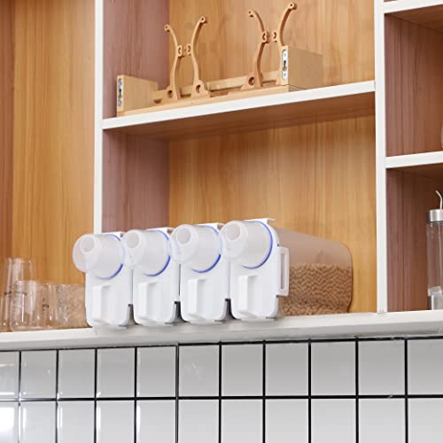 4Pack Food Storage Containers With Lids Airtight And Measuring Cup For Flour,Sugar,Grain,Rice & Baking Supply-Airtight Kitchen & Pantry Bulk Food Storage For Kitchen Organization,Clear 2.5L #TOP5