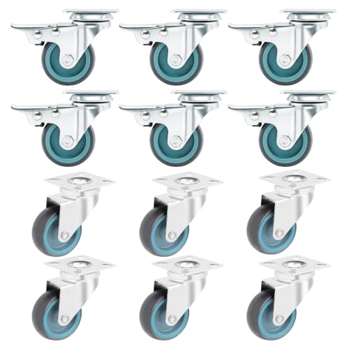 Roulettes pivotantes 50 mm robustes en caoutchouc TPR pour mobilier haut de gamme