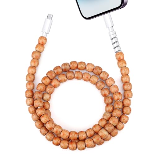 Aolcev for iPhone Charging Cord 3.3FT Cute Beaded Phone Charger Cable MFi Certified 66W Fast Charger Cord USB A Charging Cable for iPhone 14 13 12 11 Pro Max 8 7 6 Plus iPad Pro/Air/Mini Log Color