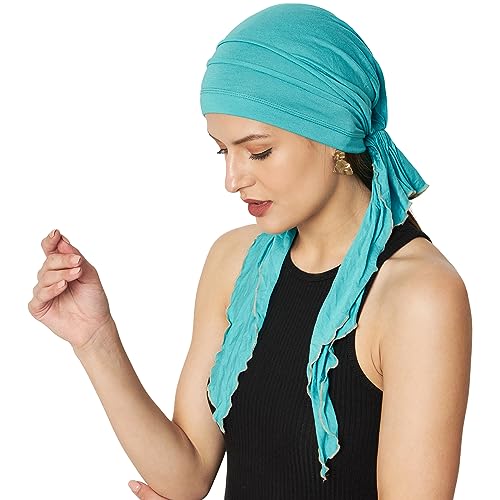 Image of The Headscarves Women Bamboo Pre Tie Scarf (HS107 Multicolor)