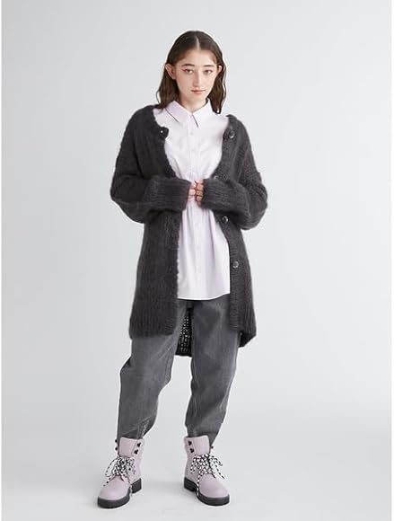 Amazon | [ファーファー] ハンドモヘアカーディガン RWNT234034  