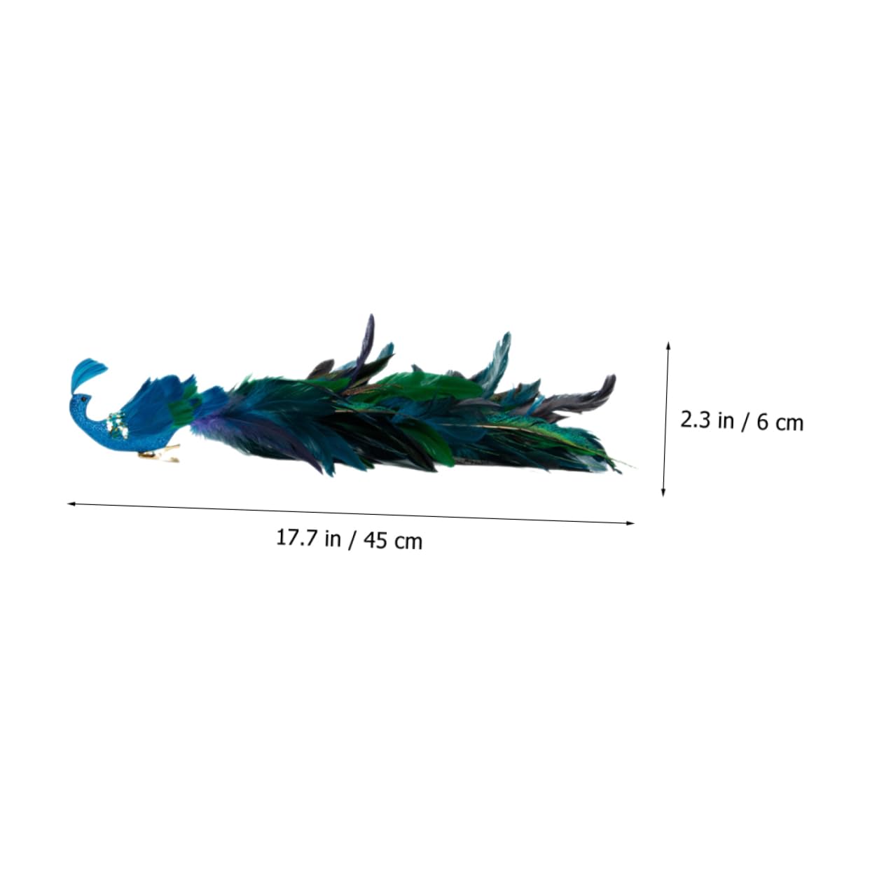 2 Stücke Pfauen-Vogel Clip Simulation Vogel Ornament Für Weihnachtsbaum Dekoration Glitzer Weihnachtsdeko Clip Für Girlanden Kranz