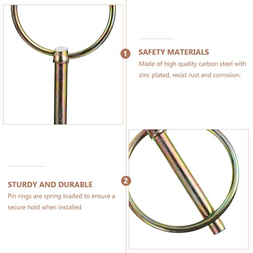 ULTECHNOVO 10 Pcs Quick Release Pin Heavy Duty Lynch Pin Com Anel de Travamento Do Eixo Pin Reboques