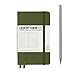 Leuchtturm1917 Pocket Hardcover Notebook, 3.5 X 5.9 inches, 185 Dotted Pages, Army (348099)