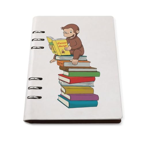 ノート おさるのジョージ メモ帳 バインダーノート A5 6穴 90枚 てちょう ハードカバー メモ ンダー A5サイズ 横罫線 ??本 文房具 オフィス用品 ルーズリーフ 学生 キャンパス おしゃれ プレゼント 贈り物