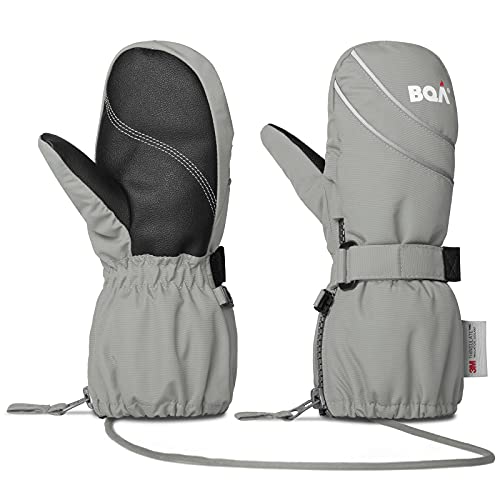 BQA Gants de Ski Enfant, Moufles de Ski Fille Garçon Chaud Étanches Cover