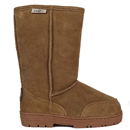 Reissner Lammfelle | Engel Boots AGI | Hohe warme Winterstiefel | Wildleder | Innenfutter echtes Merino Lammfell | camel 44