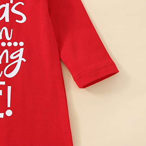 Infant Newborn Baby Girls Christmas Sleep Gown Headband Sleepwear Romper Sleeping Bags Outfits (Christmas&Letter, 0-3 Months) #TOP3