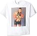 Boxing Hall of Fame Men's Mike Tyson with Championship Belt T-Shirt, White, Large