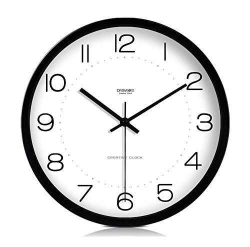 YL Uhr Wanduhr Metallgehäuse PVC Zifferblatt Glasspiegel Scannen Bewegung Einfache Art Wohnzimmer Schlafzimmer Arbeitszimmer 12 Zoll 14 Zoll Precision