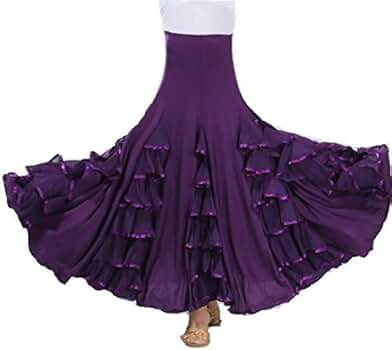 フラメンコ 衣装　ファルダ⭐︎ 鮮やかパープル　日本製 フラメンコ衣装】パープル docedelflamenco ファルダ スカート