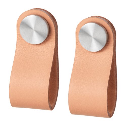 Preisvergleich Produktbild IKEA ÖSTERNÄS Ledergriffe aus gegerbtem Leder; Möbelgriffe; (65mm); 2 Stück
