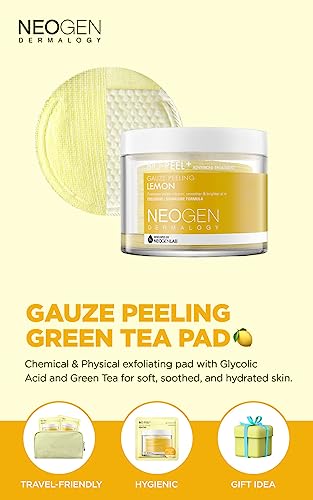 DERMALOGY by NEOGENLAB Bio-Peel Gauze Peeling Pads, Lemon, 30 Count