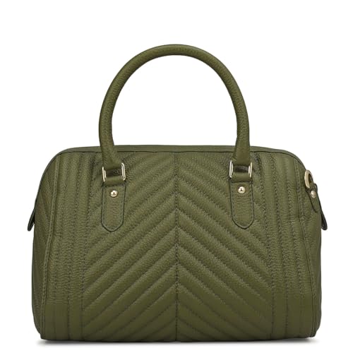 Image of Da Milano Leather Satchel for Women (4459A-OL)
