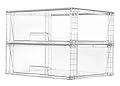 Vtopmart 2 Pack Large Stackable Storage Drawers,Easily Assemble Clear Acrylic Bathroom Closet Undersink Organizers,Plastic Storage Bins for Cabinet,Kitchen Pantry,Medicine Organization