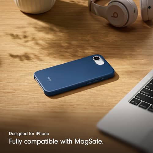 Image of Beats iPhone 17e Case with MagSafe, Thin and Light Hardshell, Matt Finish, Microfibre Lining - Bedrock Blue