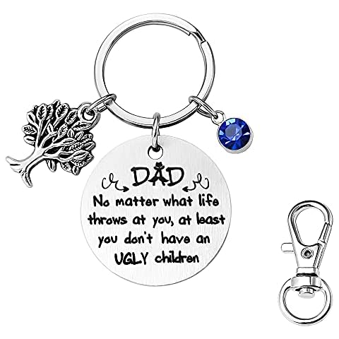 AMATOLOVE Dad Keyring from Daughter Son,Best Daddy Gifts,Key Ring Chain Gifts for Dad,Dad Birthday Gifts Cover