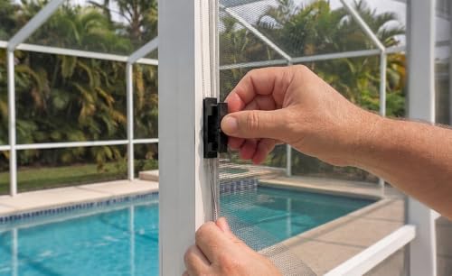 SCREENLOX Pool & Patio Screen Installer Clips (10 Pack) for Florida-Style Aluminum Lanai & Patio Enclosures Using 5/16' Flat Spline | Holds Screen While Rolling Spline | NOT for Window or Door Screens