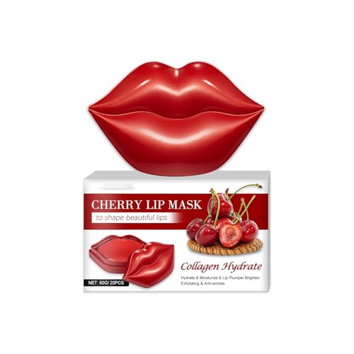 Mnozreo Hidratantes Mascarillas de Labios,Parches Labiales Hidratantes Nutritivos,20PCS,Adecuada para Labios Secos y Agrietados