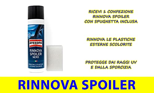 Generico Rinnova Spoiler Nero per Auto Moto Barca