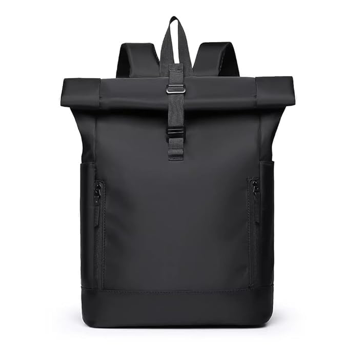 Backpack Portable Roll Top Fashionable Water Resistant Fits up to 17inch Laptop, 30L Capacity, Multiple Compartments, Comfortable shoulder pads, Adjustable Straps, 30x15x40Cm-image-35