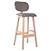 TRRE@ Amerikanischer Barhocker/aus Massivholz Hocker/aus Rückenlehne Frontsessel (Farbe : Grau)