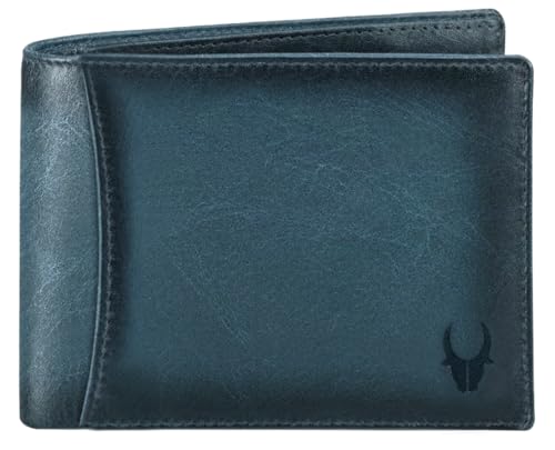 Image of WildHorn Rfid Protected Leather Wallet For Men, Blue